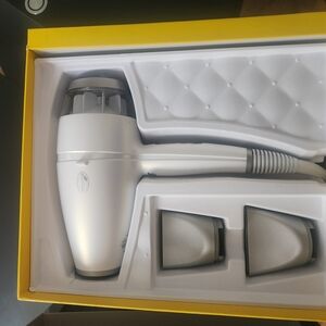 Silver Hair Dryer with Attachments